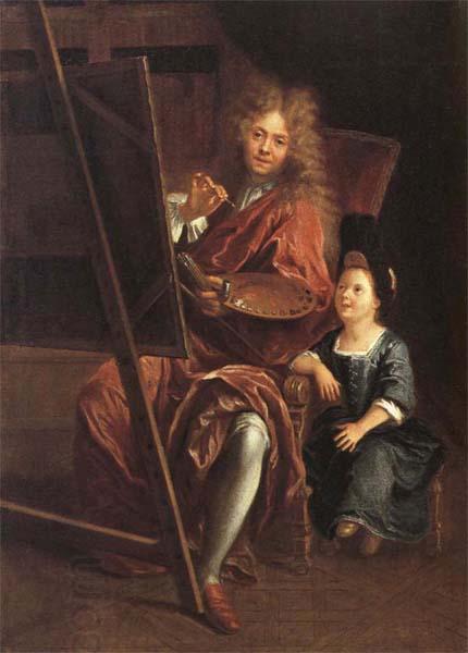 Antoine Coypel Portrait of the Artist with his Son,Charles-Antoine China oil painting art